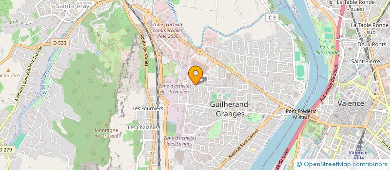 localisation de l'entreprise COPROPRIETE TERRASSES DE CRUSSOL  GUILHERAND-GRANGES