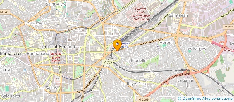 localisation de l'entreprise COPROPRIETE THEOZE  CLERMONT-FERRAND