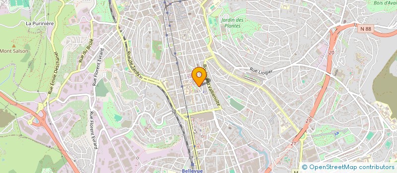 localisation de l'entreprise COPROPRIETE TRIOLLIER JACKY  SAINT-ETIENNE