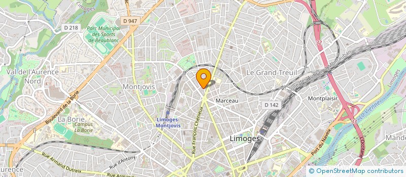 localisation de l'entreprise COPROPRIETE VICTOR THUILLAT à LIMOGES