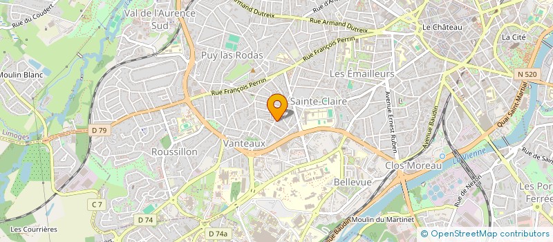 localisation de l'entreprise COPROPRIETE VICTORIEN SARDOU G1 à LIMOGES
