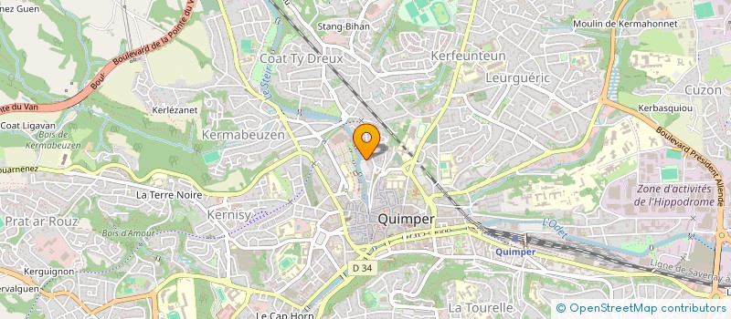 localisation de l'entreprise COPROPRIETE VILLA ST LAURENT  QUIMPER