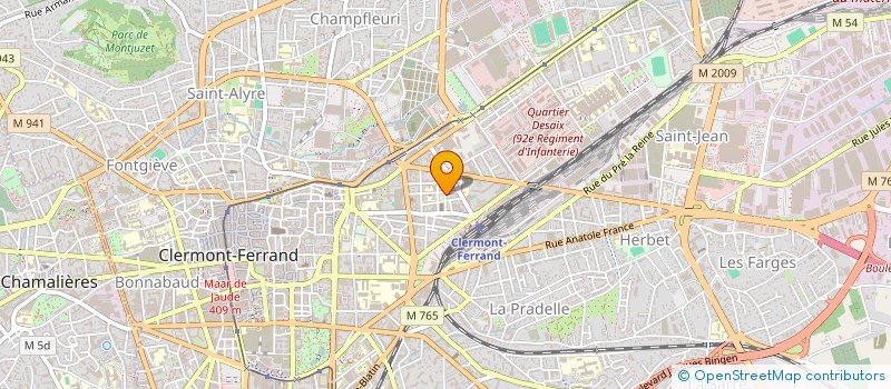 localisation de l'entreprise COPROPRITE ALLOCHON-CHASTANET  CLERMONT-FERRAND