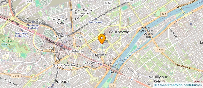 localisation de l'entreprise COPROPTIM à COURBEVOIE