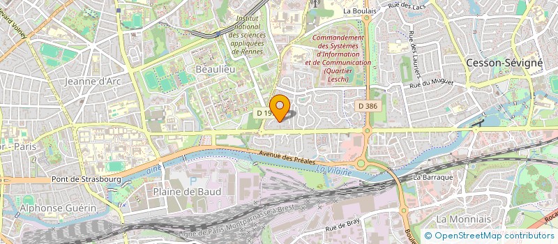 localisation de l'entreprise COPTEL à CESSON-SEVIGNE