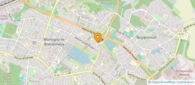 localisation de l'entreprise COPTERMETRIX  MONTIGNY-LE-BRETONNEUX