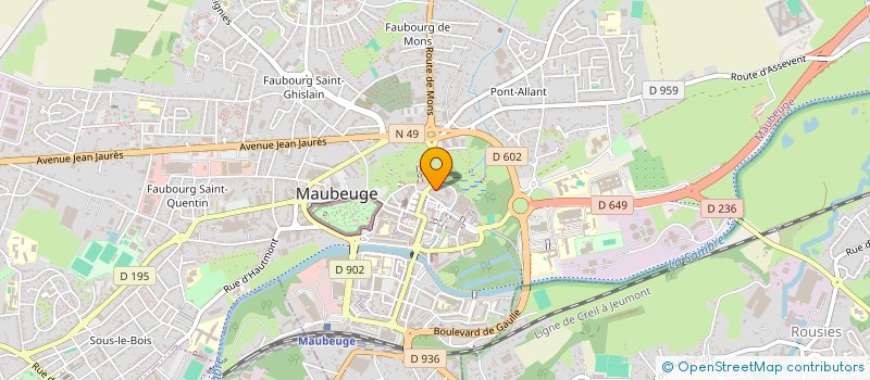 localisation de l'entreprise COPY SERVICE à MAUBEUGE
