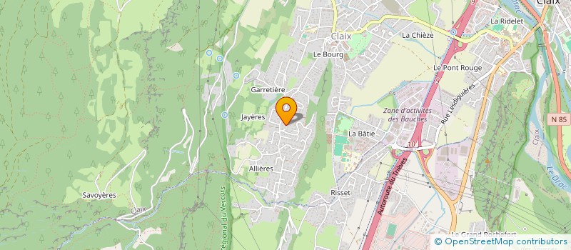 localisation de l'entreprise COQ 1  CLAIX