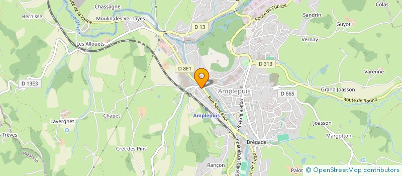 localisation de l'entreprise COQUARD  AMPLEPUIS