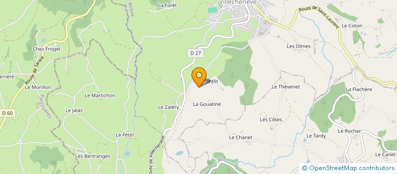 localisation de l'entreprise COQUARD JEAN CHRISTOPHE  VILLECHENEVE