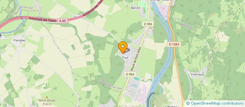 localisation de l'entreprise COQUARD PAYSAGES à NEUVILLE-SUR-AIN