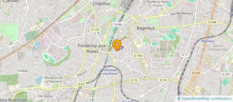 localisation de l'entreprise COQUELI'CO à FONTENAY-AUX-ROSES