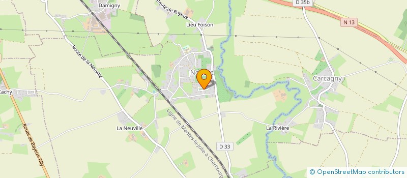 localisation de l'entreprise COQUELIN AGENCEMENT  SAINT-VIGOR-LE-GRAND