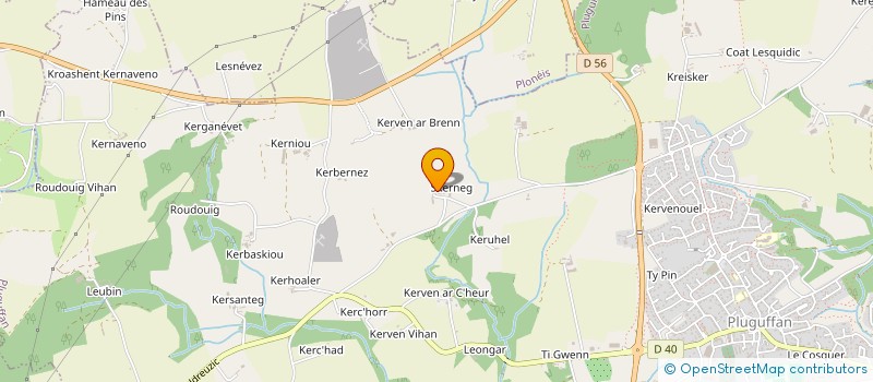 localisation de l'entreprise COQUET COUVERTURE  PLUGUFFAN