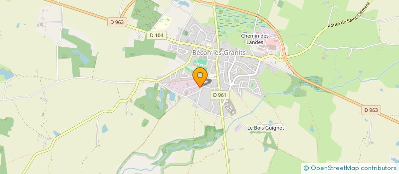 localisation de l'entreprise COQUET'IMMO à BECON-LES-GRANITS