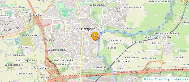 localisation de l'entreprise COQUETTE  SAINT-GREGOIRE