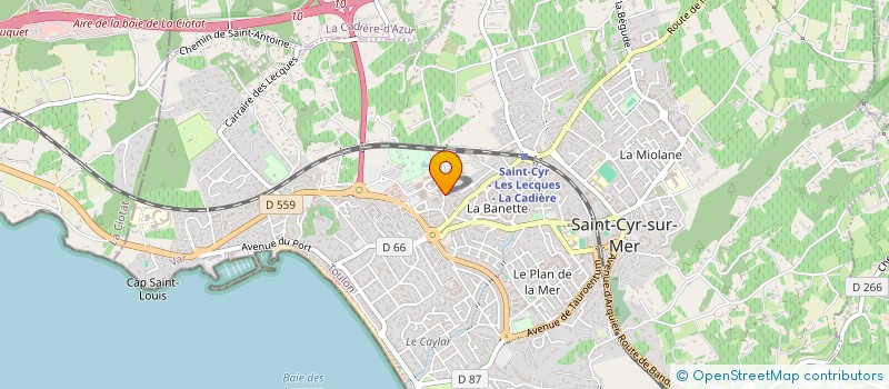localisation de l'entreprise COQUILLAGES à SAINT-CYR-SUR-MER