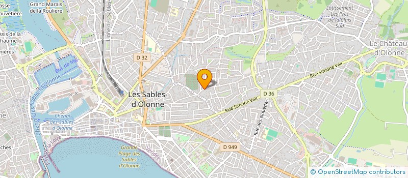 localisation de l'entreprise COQUILLAGES ET CRUSTACES à LES SABLES D'OLONNE