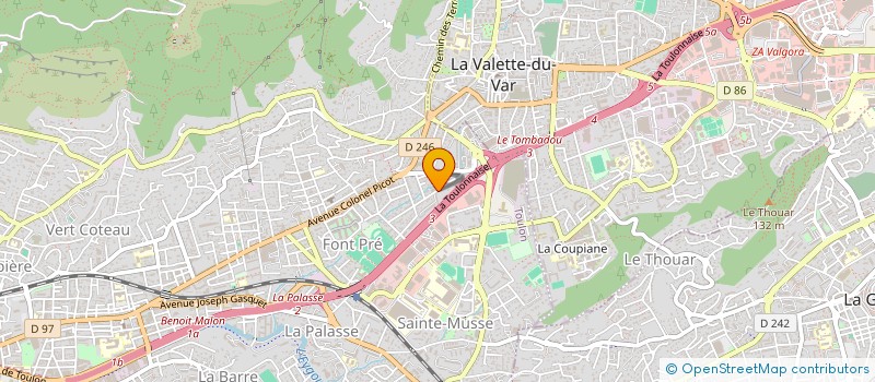 localisation de l'entreprise COQUILLAGES GAGNOT  TOULON