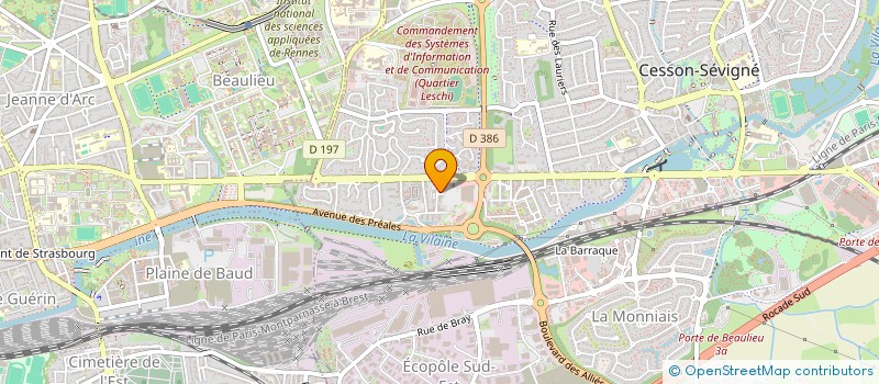 localisation de l'entreprise COR-BEN  SAINT-GREGOIRE