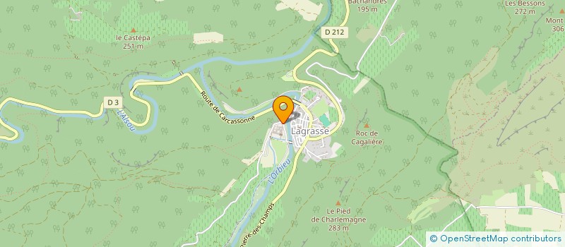 localisation de l'entreprise COR'RELATION à LAGRASSE