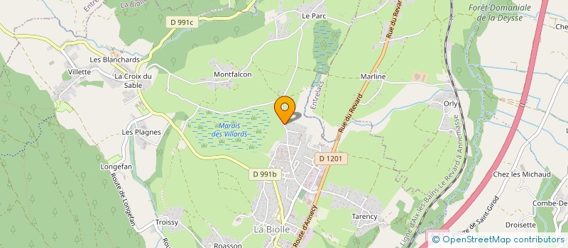 localisation de l'entreprise CORA  LA BIOLLE