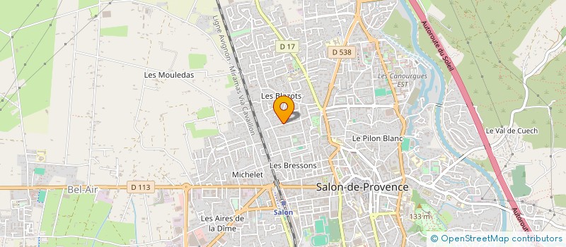 localisation de l'entreprise CORA PEINTURE à SALON-DE-PROVENCE