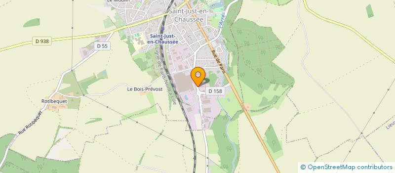 localisation de l'entreprise CORACOR à SAINT-JUST-EN-CHAUSSEE