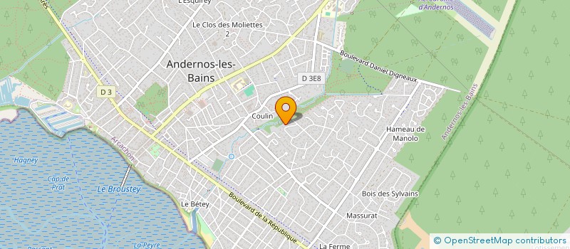 localisation de l'entreprise CORADE  ANDERNOS-LES-BAINS