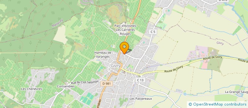 localisation de l'entreprise CORAFIDO à GIVRY