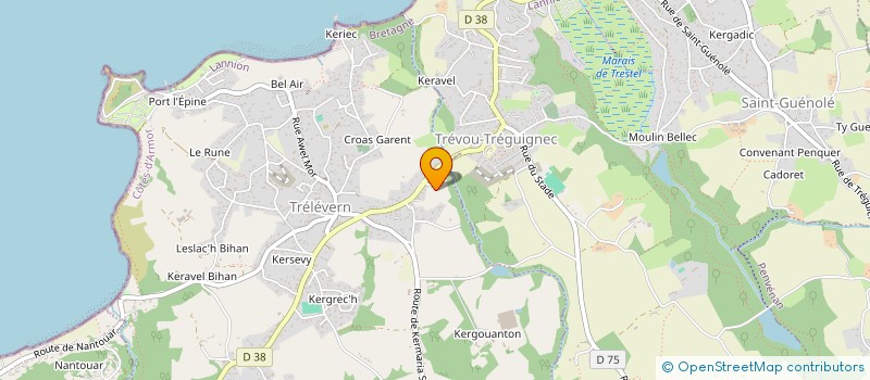 localisation de l'entreprise CORAIL  TRELEVERN