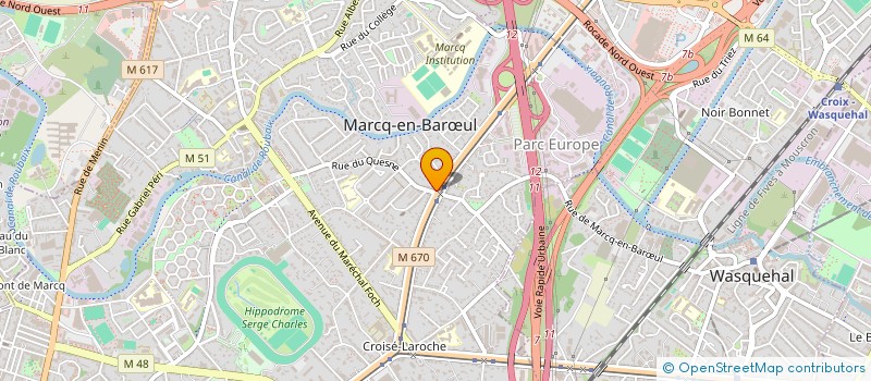 localisation de l'entreprise CORAL à MARCQ-EN-BARŒUL