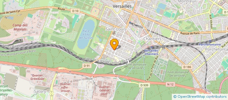 localisation de l'entreprise CORAL BAUDELAIRE à VERSAILLES