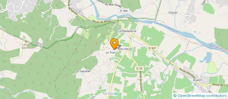 localisation de l'entreprise CORALE à ANDUZE