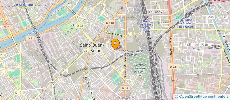 localisation de l'entreprise CORALIA à SAINT-OUEN-SUR-SEINE