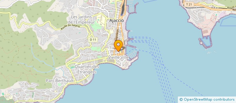 localisation de l'entreprise CORALIA à AJACCIO