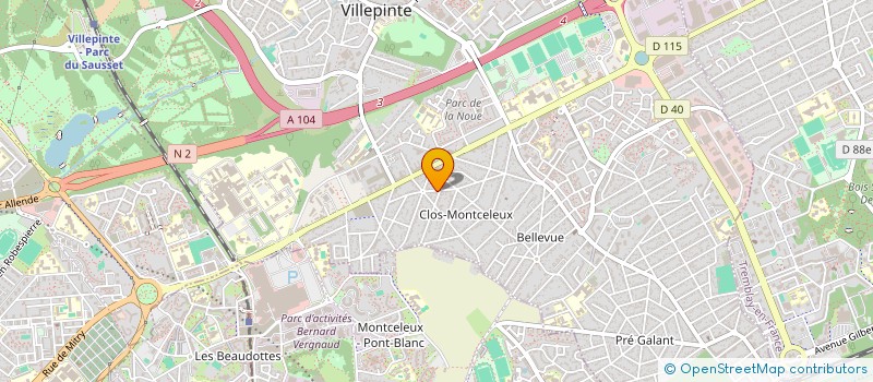 localisation de l'entreprise CORALIE COIF' à VILLEPINTE