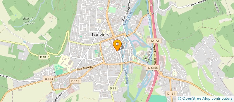 localisation de l'entreprise CORALIE COIFFURE à LOUVIERS