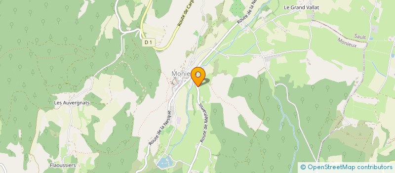 localisation de l'entreprise CORALIE TAXI  MONIEUX