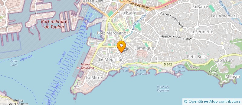 localisation de l'entreprise CORALINE  TOULON