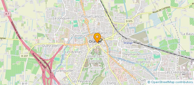localisation de l'entreprise CORALINE à ORANGE