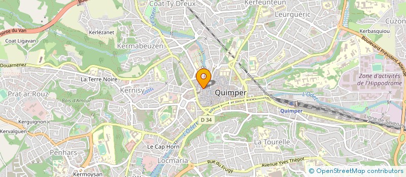 localisation de l'entreprise CORALL à QUIMPER