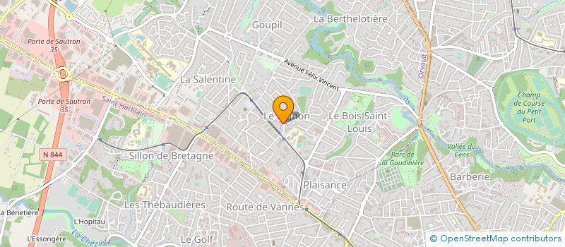 localisation de l'entreprise CORALOU à ORVAULT