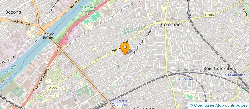 localisation de l'entreprise CORAM à COLOMBES