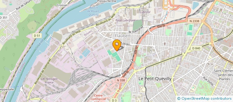 localisation de l'entreprise CORAMA à LE PETIT-QUEVILLY