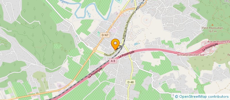 localisation de l'entreprise CORAMICA  VIDAUBAN