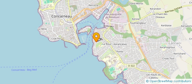 localisation de l'entreprise CORARIS  CONCARNEAU