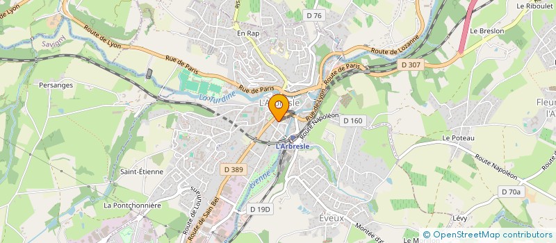 localisation de l'entreprise CORASA  L'ARBRESLE