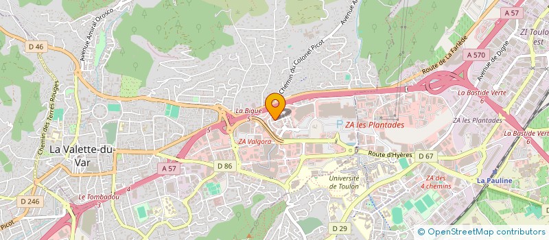 localisation de l'entreprise CORASON à LA VALETTE-DU-VAR