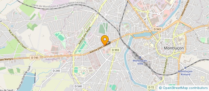 localisation de l'entreprise CORAV  MONTLUCON